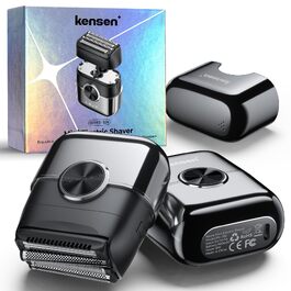 Електробритва для чоловіків Kensen Mini 4D Foil Shaver, водонепроникна портативна бритва для обличчя та бороди, USB-C зарядка, для подорожей