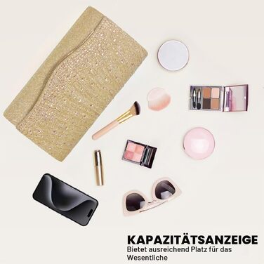 Жіночий вечірній клатч із блискітками золотистого кольору, маленька сумка-кросбоді з ланцюжком для вечірок, весіль та коктейлів