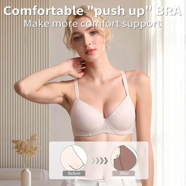 6 бюстгальтерів BH для жінок з кісточками BHS Класичний бюстгальтер Soft Push Up Comfy T-Shirt, 85C, 6 шт.