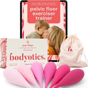 Bodyotics Тренажер для дна тазу для жінок - Комплект для тренування Kegel - 6-частинний набір для початківців