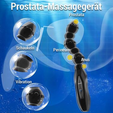 Вібруючий анальний масажер для простати LYMAIS - стимуляція G-точки, 10 режимів, комплект