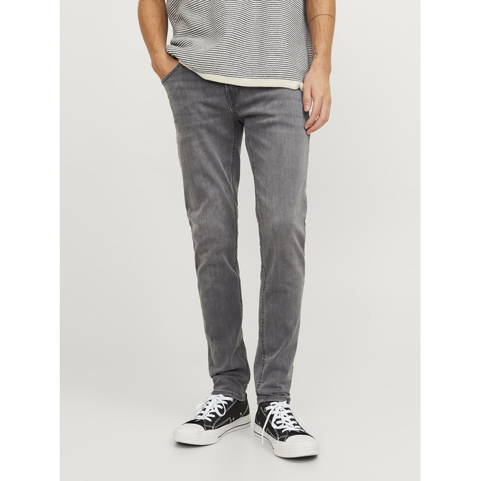 Чоловічі вузькі джинси Jack & Jones JJILIAM Skinny Fit, сірий денім, 32W/34L