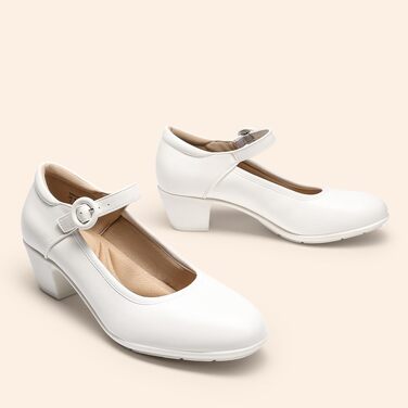 Жіночі туфлі-човники Dream Pairs із закритим носком, білі, розмір 38.5 EU