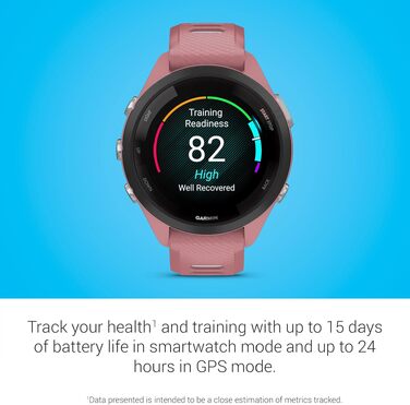 Спортивний смарт-годинник Garmin Forerunner 265S AMOLED, 42мм, світло-рожевий та пудрово-сірий — тренувальні метрики та аналіз відновлення