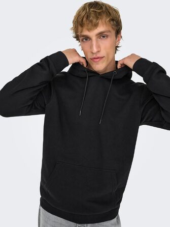 Чоловічий худі Only & Sons ONSCERES чорного кольору, розмір L
