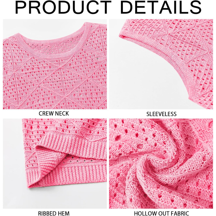 Чоловіча в'язана майка-топ Runcati, рожева, літо, пляжний стиль, хіппі