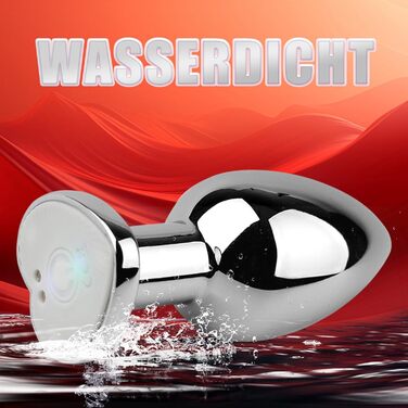 Анаlvibrator ChicLSQ з LED підсвіткою та пультом дистанційного керування Bluetooth, 9 режимів, нержавіюча сталь, для чоловіків та жінок