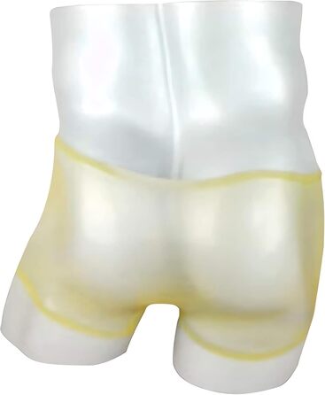 Шорти-сліпи з латексу SALANSEX з презервативом для чоловіків, прозорі, сексуальна білизна для SM, вечірок, BDSM, фетишу (M, прозорий)