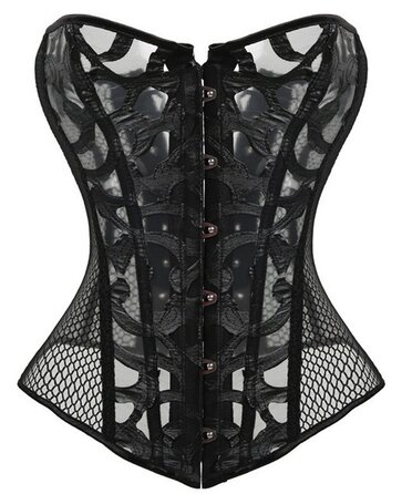 Корсетний топ KUOSE для повних грудей, чорно-білий, великі розміри XL