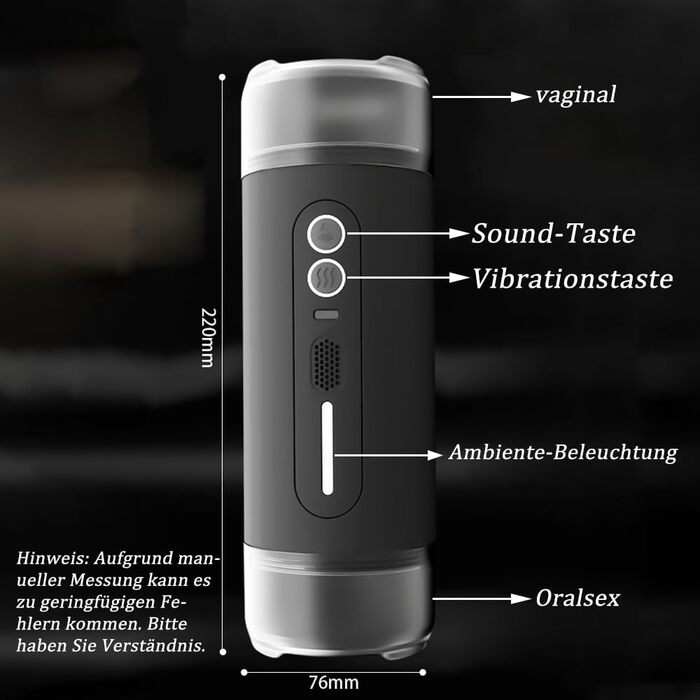 Електричний мастурбатор для чоловіків Jpscor 2-в-1 з 10 режимами вібрації та звуковими ефектами