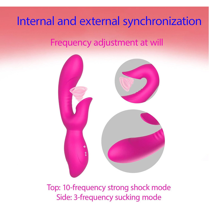Вібратор для жінок Sexspielzeug: тихий, 10+3 режими вібрації, масажний дildo для жінок та пар, червоно-чорний
