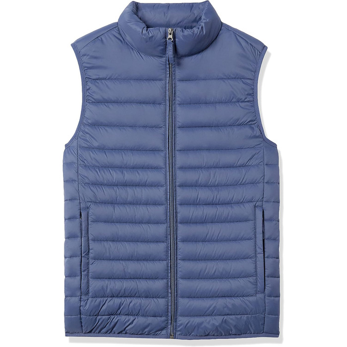 Чоловічий легкий водостійкий жилет-пуховик Amazon Essentials, що складається (XXL, Indigo)