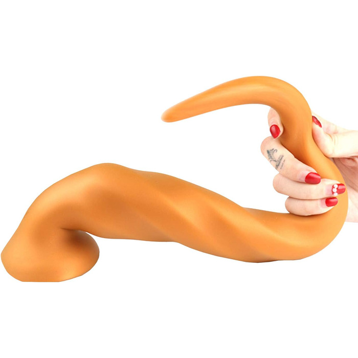 Анальний плаг Roluck для чоловіків, 54 см, з м'якого силікону, з присоском для масажу простати та анального оргазму, розширювач (M(45 см))