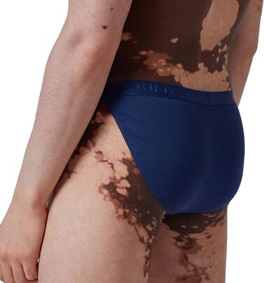 Танга чоловічі Skiny з бавовни рифлення XXL Navy (2 шт.)