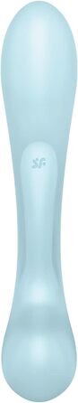 Вібратор Satisfyer Triple Oh G-Punkt Klitoris Stimulator | 3 мотори | Гнучкий, водонепроникний (IPX7) | 2x12 програми | Інтимні іграшки для жінок (блакитний)