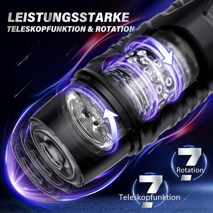 Мастурбатор Honeyexp Sexmaschine з 7 режимами, телескопічною функцією та керуванням через додаток для чоловіків