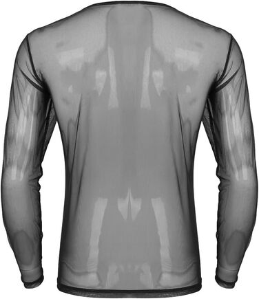 Чоловіча футболка з шнурівкою та сіткою, прозора - для клубів та вечірок