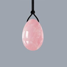 Яспір Рожевий Кварц, Нефрит, Аметист - Yoni Eggs (Яйця Юні) для Вагінального Масажу та Кегель-Вправ, Розмір M (1 шт.)