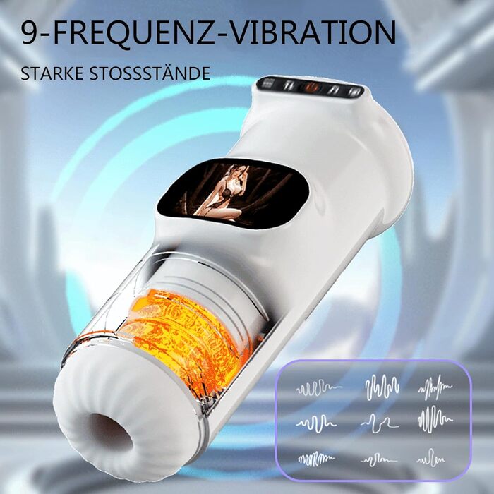 Електричний мастурбатор для чоловіків: чаша для мастурбації з 9 вібрацій та 9 режимів насосу | Інтимна іграшка для чоловіків