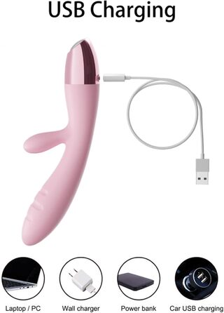 Вібратор Rabbit Rosa: 10 режимів, для клітора та G-точки, масажер для жінок та пар