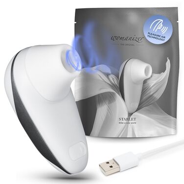Womanizer Starlet - вібратор для жінок з 4 рівнями інтенсивності | Безшумний, водонепроникний, акумуляторний | Білий