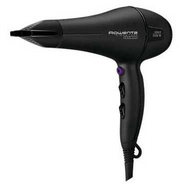 Фен для волосся Rowenta Signature Pro CV7840F0, професійний AC-двигун 2200 Вт, іонізація, 2 швидкості, 3 температури, з концентраторами та дифузором