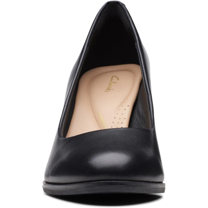 Жіночі туфлі-човники Clarks Freva85 Court, шкіряні, чорні, розмір 38 EU