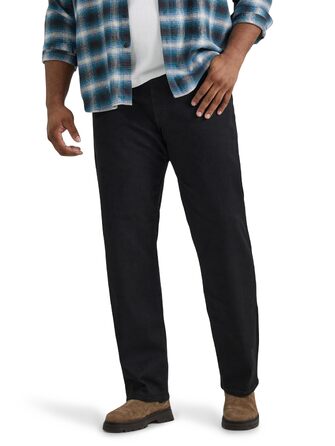 Чоловічі джинси Lee Extreme Motion Relaxed Straight Big and Tall, чорні (44W / 28L)