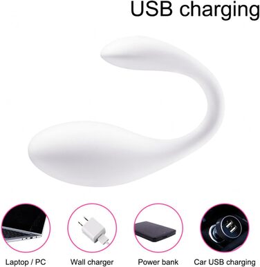 Вібратор для жінок та пар з 9 режимів вібрації, керування через додаток, тихий та потужний, білий