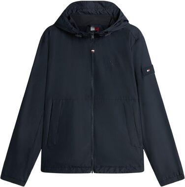 Чоловіча вітрівка Tommy Hilfiger з капюшоном, спортивна куртка (XS, Blue Desert Sky)