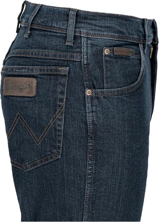 Чоловічі джинси Wrangler Texas Regular Fit Stretch — прямі денімові штани з бавовни, Blue Black