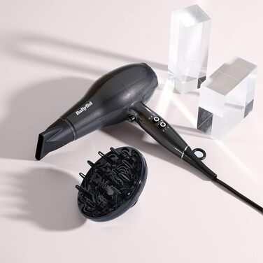 Професійний фен для волосся BaByliss Pro Power 2300W з іонною технологією Anti-Frizz, AC-мотором, 3 температурними та 2 швидкісними режимами, чорний, D5245E