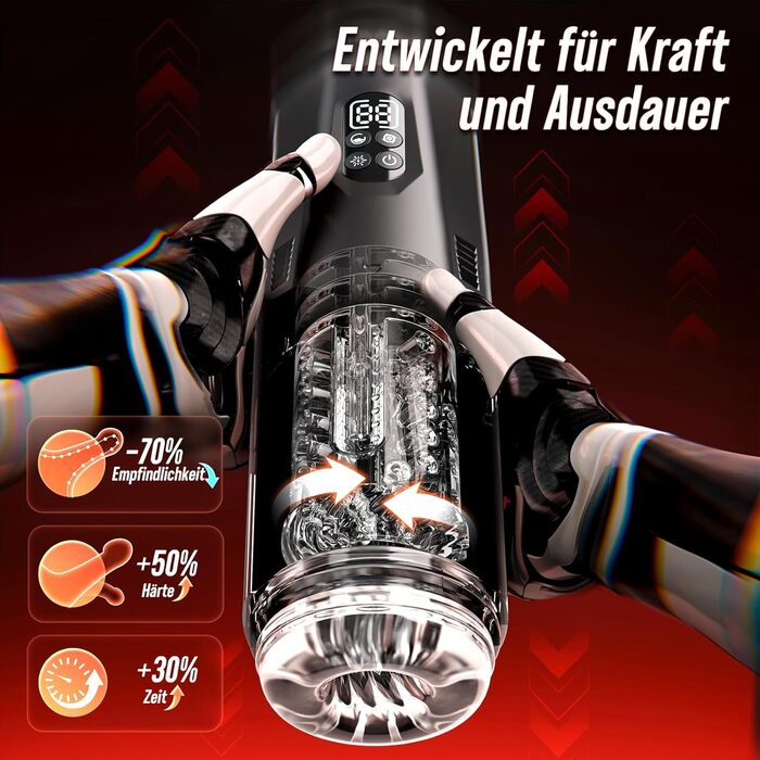 Мастурбатор для чоловіків KI-Interaktion з 7 режимами вібрації, ротацією та імітацією язика - секс-іграшка