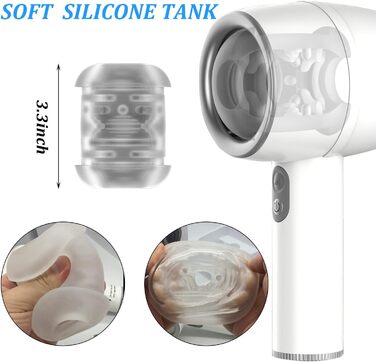 Автоматичний мастурбатор для чоловіків з телескопічною функцією та ротацією, стимулятор пеніса