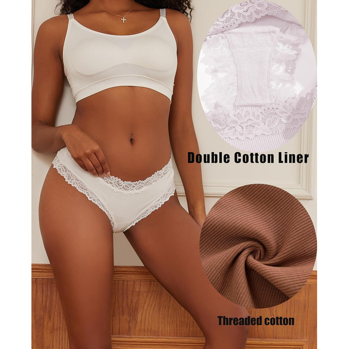 6 штук жіночих трусиків з бавовни, бразильські сліпи, мереживні труси, жіночі панчіхи, сексуальний хіпстер, труси, багатопакет S-XL, чорний