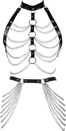 Жіночий корсет-зачіп для панчіх з ремінним поясом у стилі панк, чорний, аксесуар для вечірок та танців