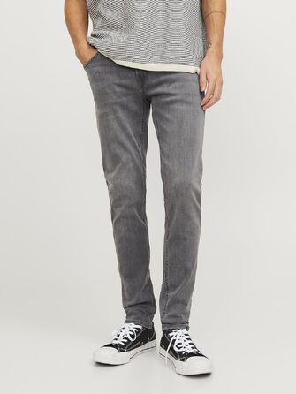 Чоловічі вузькі джинси Jack & Jones JJILIAM Skinny Fit, сірий денім, 32W/34L