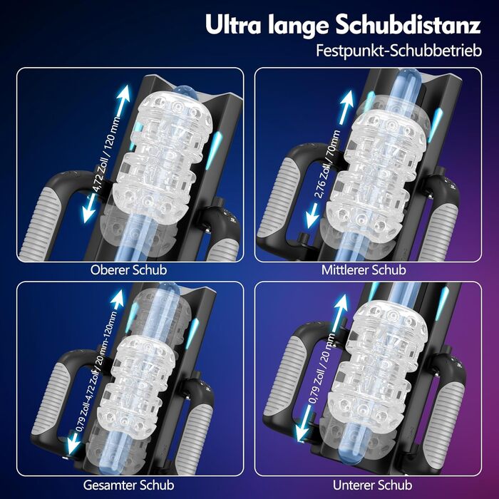 Електричний мастурбатор для чоловіків з підставкою для телефону та складним руків'ям, 12 см, телескопічний, секс-іграшка