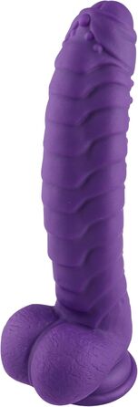 Реалістичний дилда для жінок 22 см, MOCOYA з сильним присоском, іграшки для дорослих, дилда для вагінального та анального використання (чорний, фіолетовий)