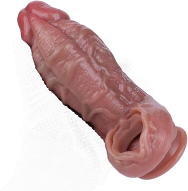 Силіконовий презерватив Jomyu з об'ємним мошонковим кільцем та структурою вен для збільшення та подовження статевого члена, секс-іграшка для чоловіків