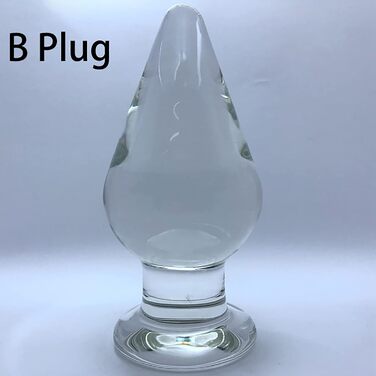 Анальний плагін зі скла ScreaAss Big Glas – 4.5/7.5/8 см, прозорий кристалічний дилдо для анального сексу, мастурбація, SM bondage для жінок та чоловіків