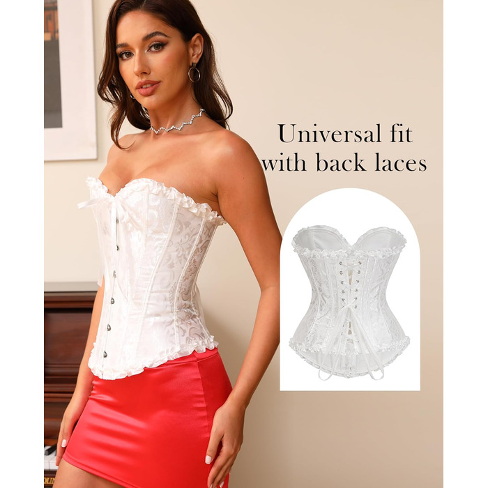 Корсет для жінок - бюстєль-корсет, топ, повна грудь, корсаж, шнурівка, талія, спідня білизна, чорний, розмір S