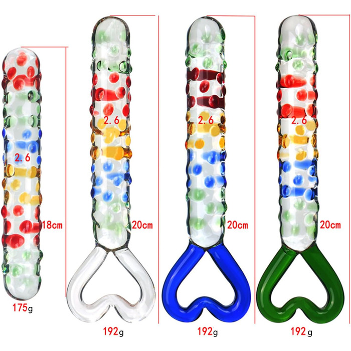 Секс-іграшки для дорослих: 4 шт. набір скляних анальних та вагінальних масажерів