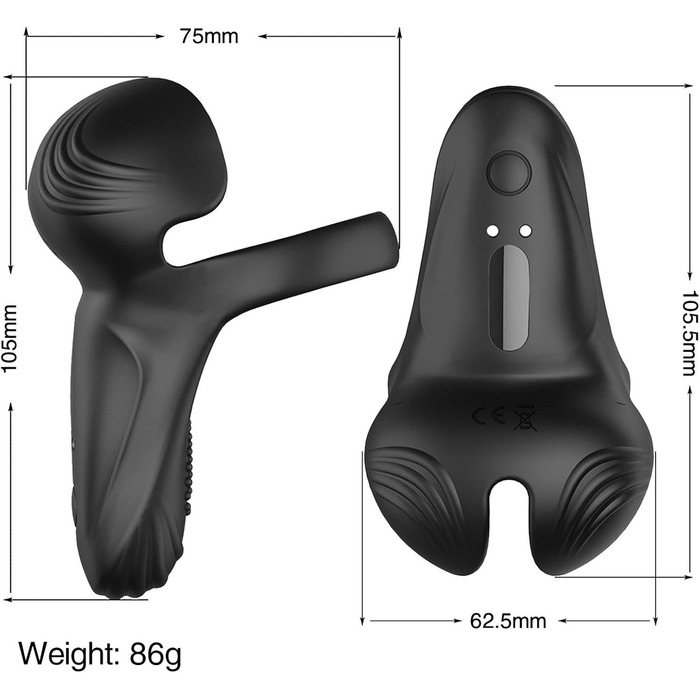 Вібратор для чоловіків та пар з пультом дистанційного керування, 3 в 1, з силікону, 10 режимів, кільце для статевого члена, для стимуляції