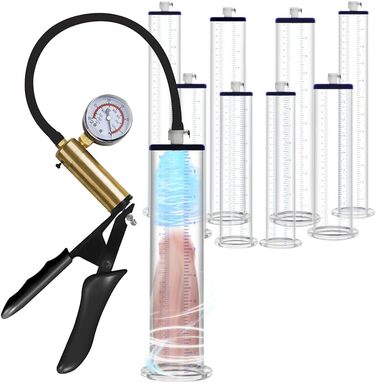 Насос для збільшення статевого члена Jpscor - преміум якість, з манометром, силіконовий, для чоловіків, SM-іграшка, вакуумний насос