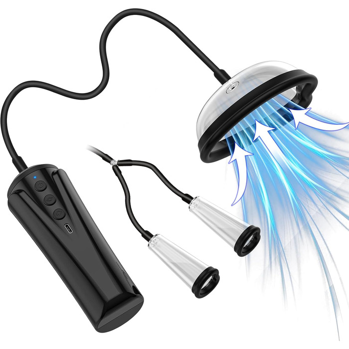 Електрична мульчирувальна помпа для секс-іграшок для жінок - Автоматична кліторальна та вагінальна помпа, соска-висмоктувач з 6 режимами - Інтимна секс-іграшка для стимуляції клітора та вагіни - Для жінок та пар