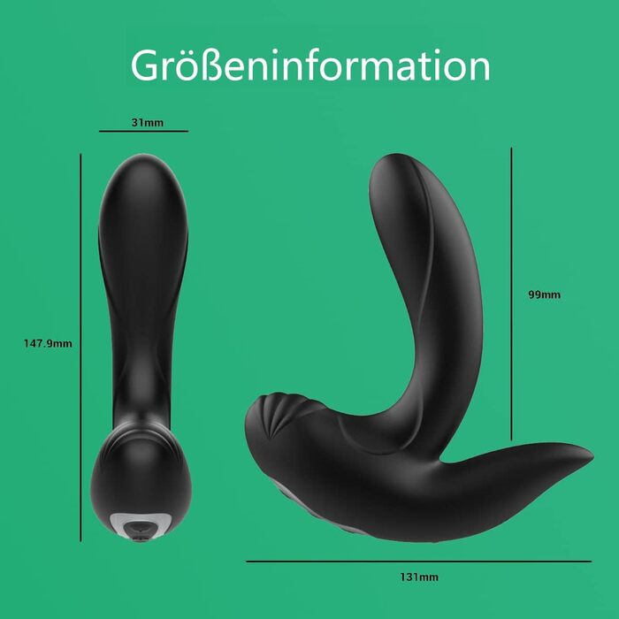 Надувний анальний плагін ZWFUN з вібрацією та пультом дистанційного керування для чоловіків