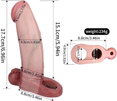 Силіконовий пеніс-чохол для чоловіків: реалістичний дилдо-чохлик, збільшення статевого члена, покращення ерекції, секс-іграшки для чоловіків