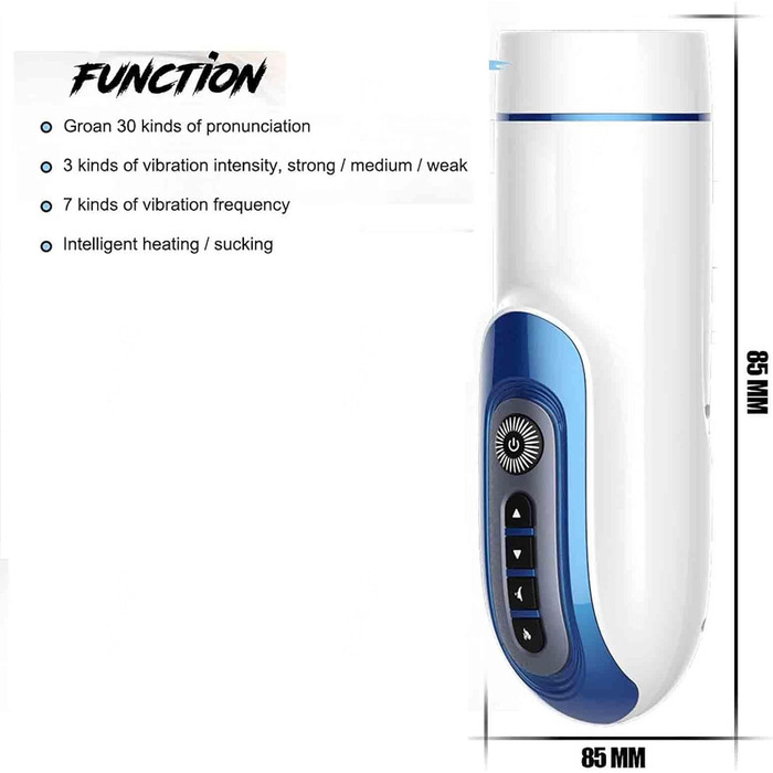 Електричний масажер для чоловіків з 7 режимами вібрації та підігрівом. Стимулятор пеніса. Інтимна іграшка для дорослих.