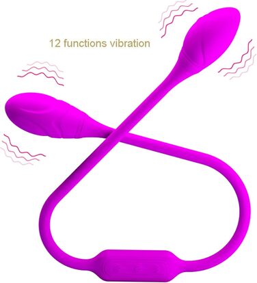Вібраційний яйцеподібний масажер для жінок з 12 режимами вібрації - двійний мотор, стимулятор клітора, тихий та потужний